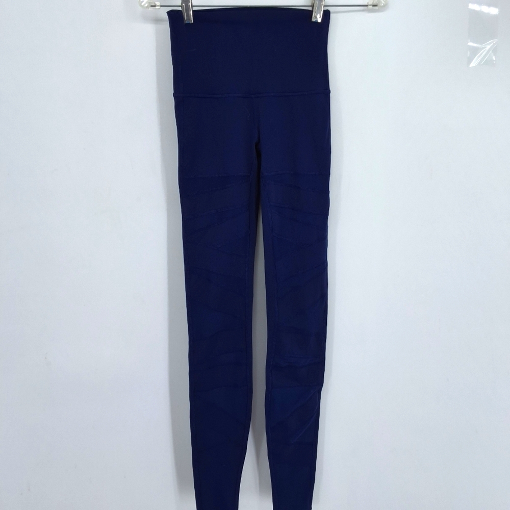 Lululemon Sz 2 Mesh Cut Out Blue Leggings